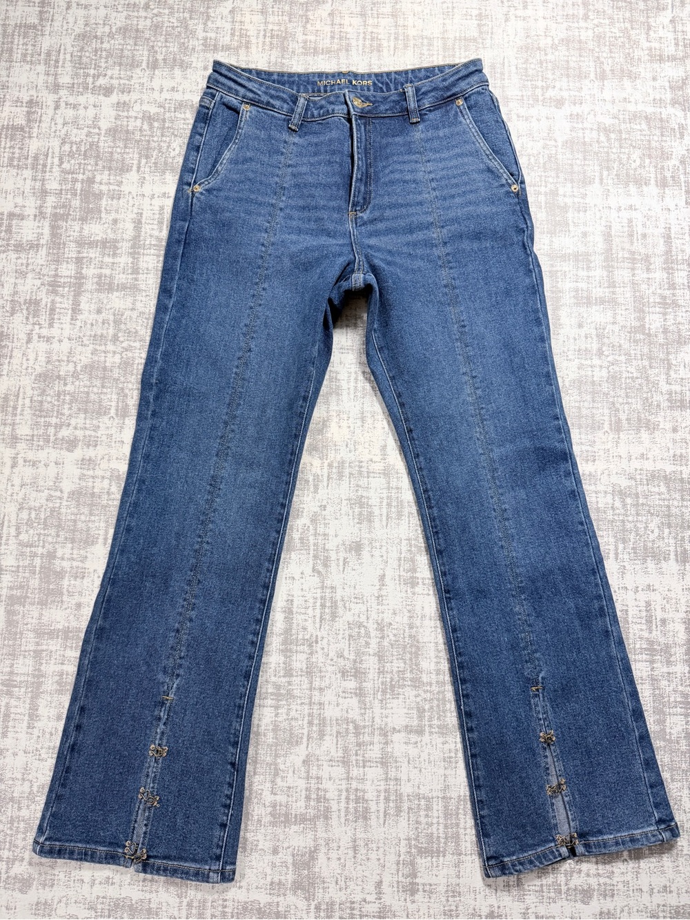 Michael Kors Women's Hrise Flare Jeans with Front Seam Size 10 , L40, I29